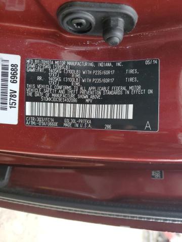 Photo 14 from auction – 2014 TOYOTA SIENNA LE with VIN 5TDKK3DC9ES492086