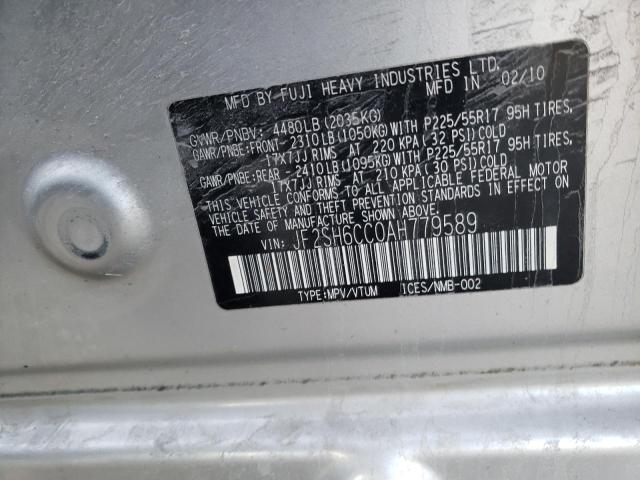 Photo 14 from auction – 2010 SUBARU FORESTER 2 with VIN JF2SH6CC0AH779589