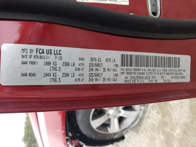 Photo 14 from auction – 2017 JEEP COMPASS LA with VIN 1C4NJDEB4HD110316