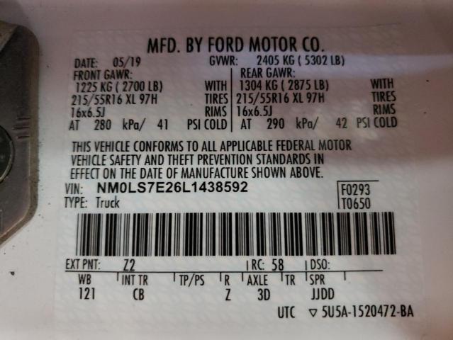 Photo 14 from auction – 2020 FORD TRANSIT CO with VIN NM0LS7E26L1438592