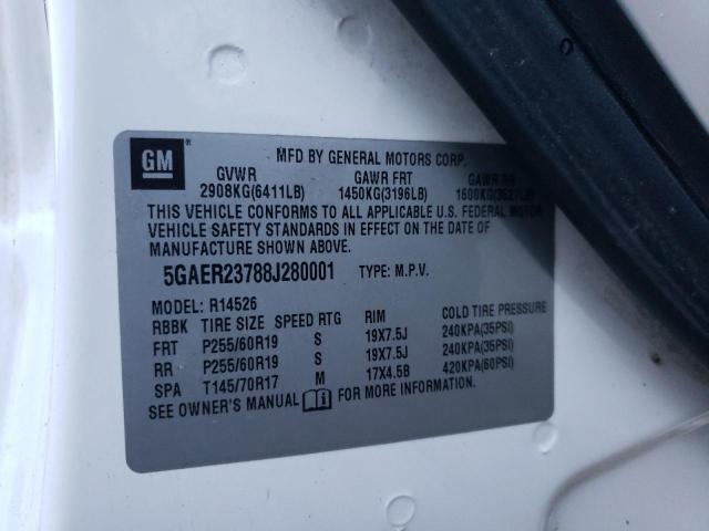 Photo 14 from auction – 2008 BUICK ENCLAVE CX with VIN 5GAER23788J280001