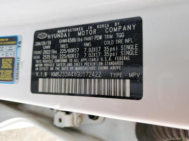 Photo 14 from auction – 2016 HYUNDAI TUCSON LIM with VIN KM8J33A4XGU172422