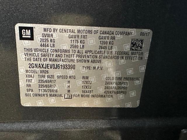 Photo 10 from auction – 2018 CHEVROLET EQUINOX LT with VIN 2GNAXJEV0J6193390