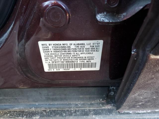 Photo 14 from auction – 2008 HONDA PILOT VP with VIN 5FNYF18218B006013