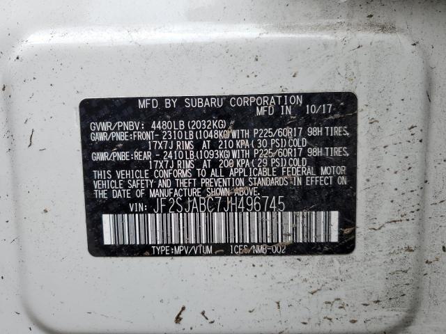 Photo 14 from auction – 2018 SUBARU FORESTER 2 with VIN JF2SJABC7JH496745