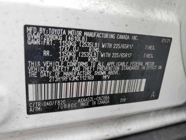 Photo 14 from auction – 2021 TOYOTA RAV4 LE with VIN 2T3H1RFV3MC112169