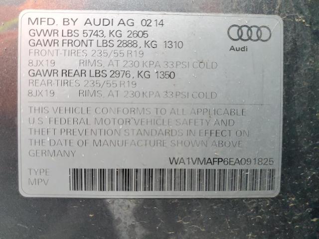 Photo 14 from auction – 2014 AUDI Q5 TDI PRE with VIN WA1VMAFP6EA091825