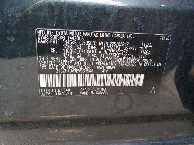 Photo 14 from auction – 2011 TOYOTA RAV4 with VIN 2T3ZF4DV3BW061540