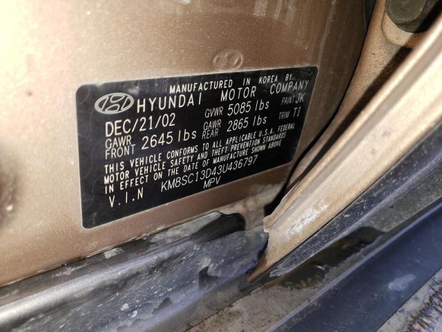 Photo 14 from auction – 2003 HYUNDAI SANTA FE G with VIN KM8SC13D43U436797