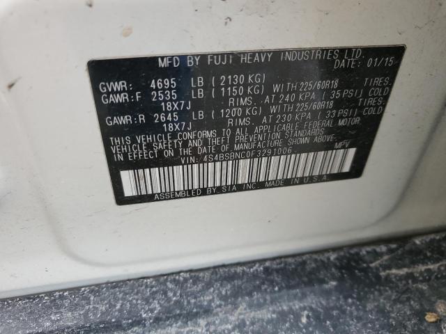 Photo 14 from auction – 2015 SUBARU OUTBACK 2. with VIN 4S4BSBNC0F3291006