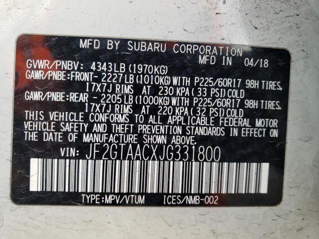 Photo 14 from auction – 2018 SUBARU CROSSTREK with VIN JF2GTAACXJG331800
