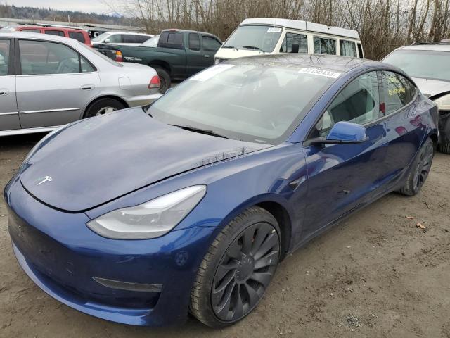 TESLA MODEL 3 2022 with VIN 5YJ3E1EC6NF135791 - Photo from auction