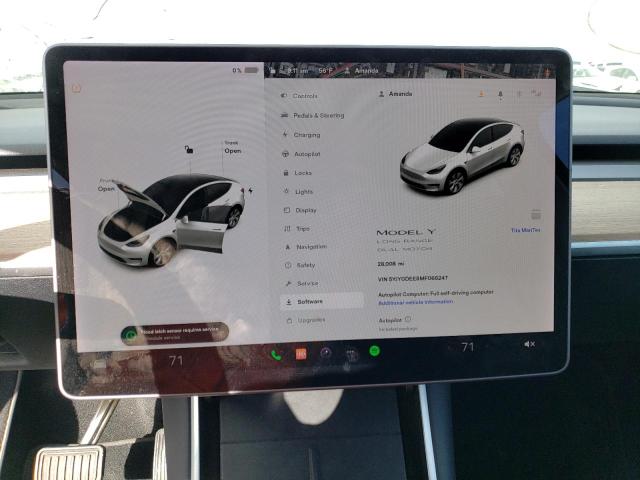 Photo 9 from auction – 2021 TESLA MODEL Y with VIN 5YJYGDEE8MF066247