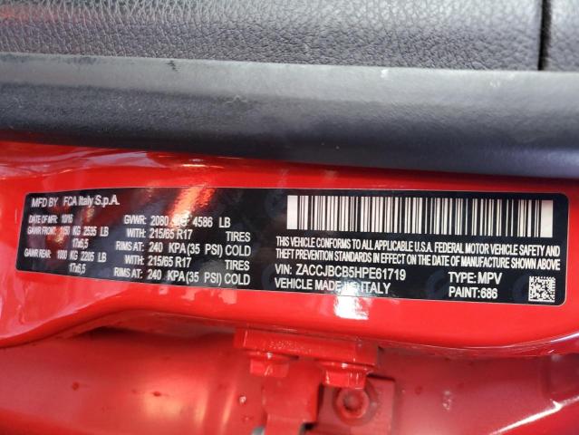 Photo 14 from auction – 2017 JEEP RENEGADE T with VIN ZACCJBCB5HPE61719