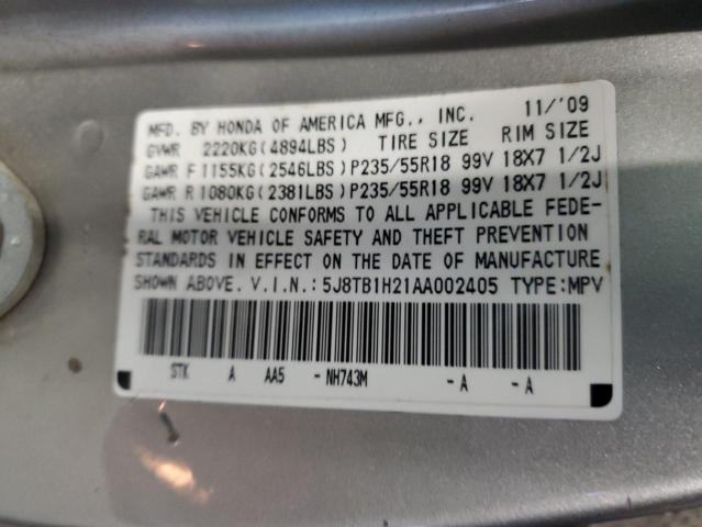 Photo 14 from auction – 2010 ACURA RDX with VIN 5J8TB1H21AA002405