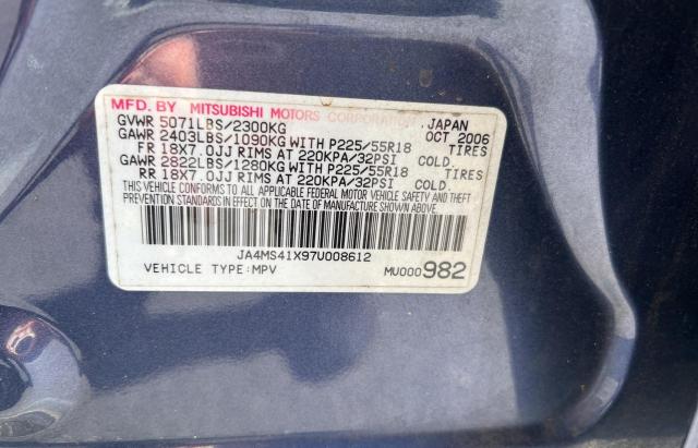 Photo 10 from auction – 2007 MITSUBISHI OUTLANDER with VIN JA4MS41X97U008612