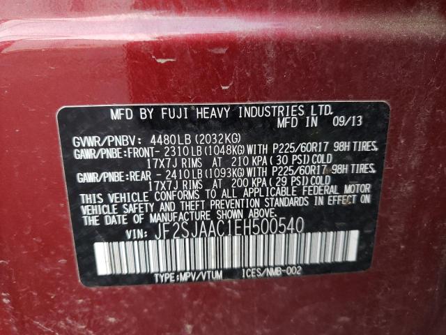 Photo 14 from auction – 2014 SUBARU FORESTER 2 with VIN JF2SJAAC1EH500540