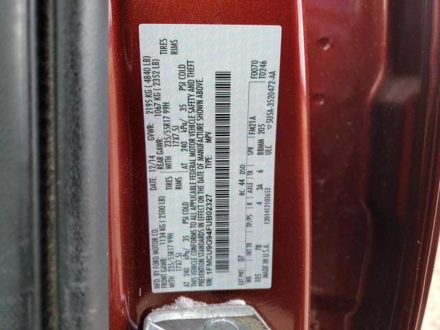 Photo 14 from auction – 2015 FORD ESCAPE SE with VIN 1FMCU9G94FUB02327