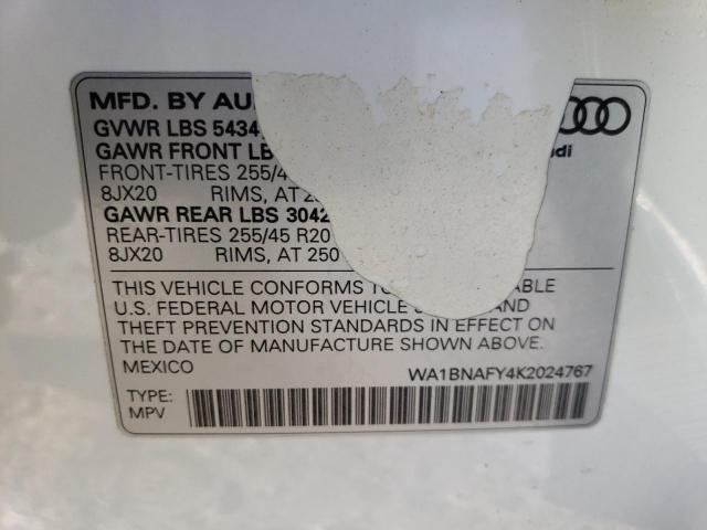 Photo 14 from auction – 2019 AUDI Q5 PREMIUM with VIN WA1BNAFY4K2024767