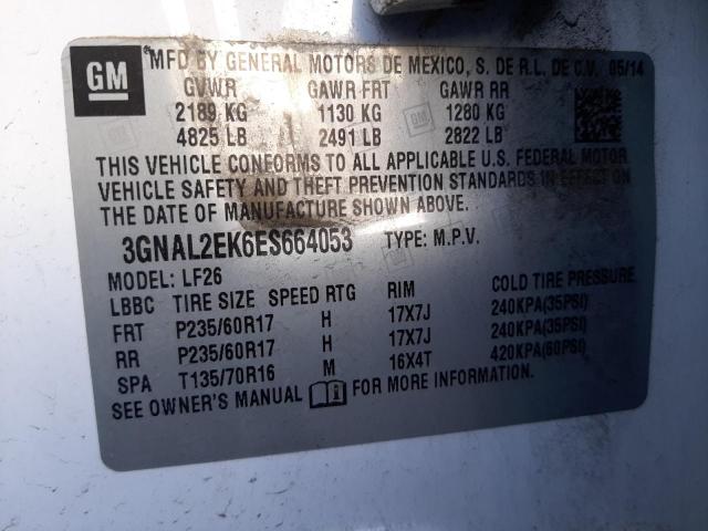 Photo 14 from auction – 2014 CHEVROLET CAPTIVA LS with VIN 3GNAL2EK6ES664053