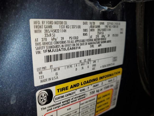 Photo 14 from auction – 2020 FORD EXPEDITION with VIN 1FMJU2AT0LEA86314