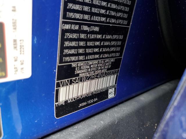Photo 14 from auction – 2022 LAND ROVER RANGE ROVE with VIN SALWZ2RE4NA222013