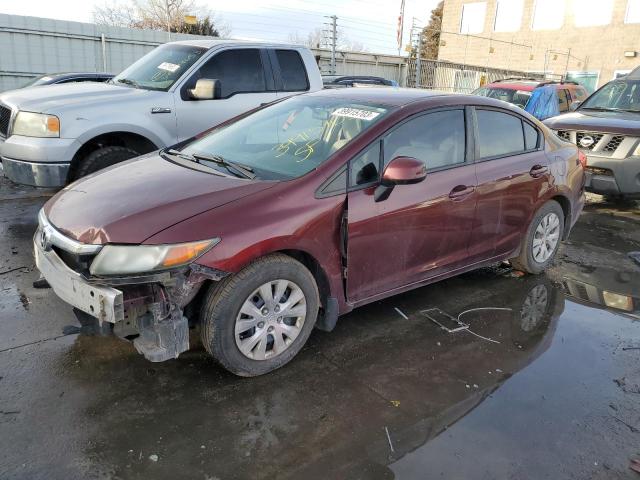 HONDA CIVIC 2012 with VIN 19XFB2F5XCE075741 - Photo from auction