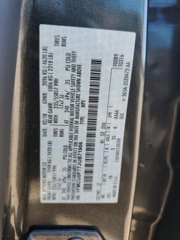Photo 14 from auction – 2018 FORD ESCAPE S with VIN 1FMCU0F77JUB71906