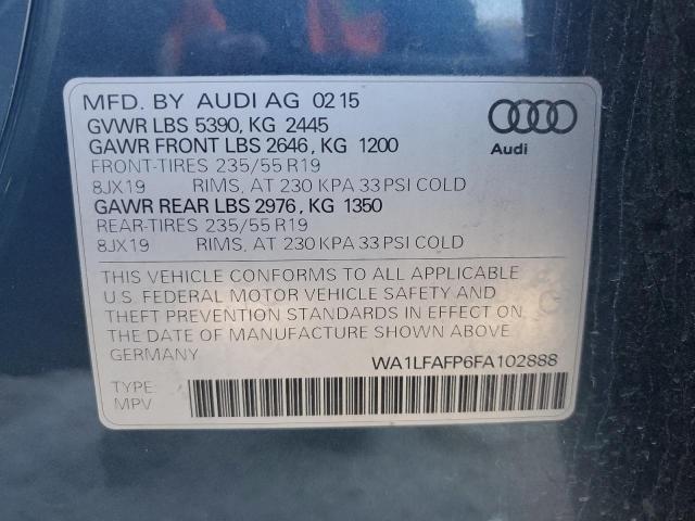 Photo 14 from auction – 2015 AUDI Q5 PREMIUM with VIN WA1LFAFP6FA102888