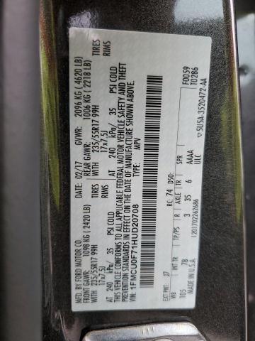 Photo 14 from auction – 2017 FORD ESCAPE S with VIN 1FMCU0F71HUD20708