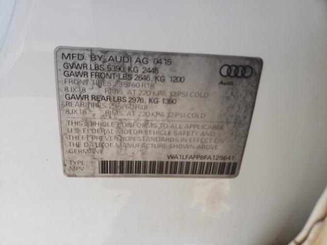 Photo 14 from auction – 2015 AUDI Q5 PREMIUM with VIN WA1LFAFP8FA129641