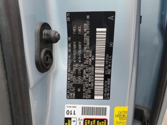 Photo 14 from auction – 2015 TOYOTA SIENNA LE with VIN 5TDKK3DC6FS659991