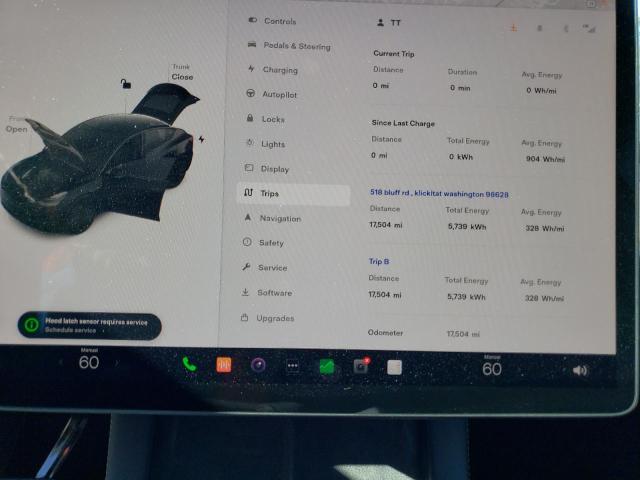 Photo 9 from auction – 2022 TESLA MODEL Y with VIN 7SAYGDEE8NF481699
