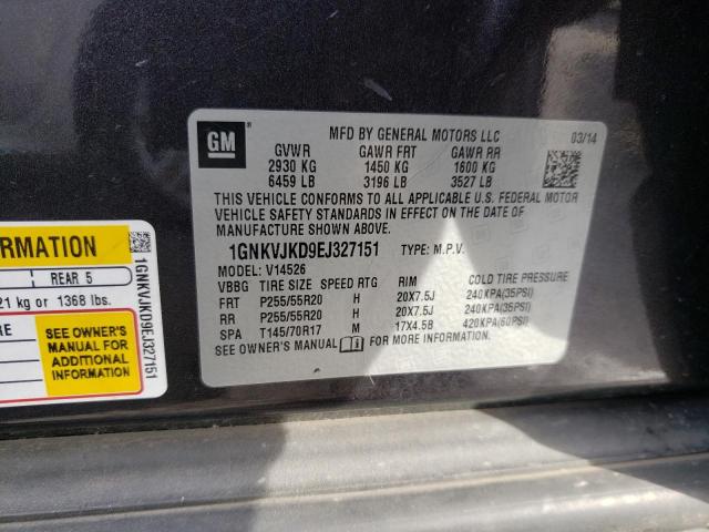 Photo 14 from auction – 2014 CHEVROLET TRAVERSE L with VIN 1GNKVJKD9EJ327151