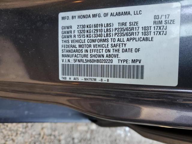 Photo 14 from auction – 2017 HONDA ODYSSEY EX with VIN 5FNRL5H60HB020220