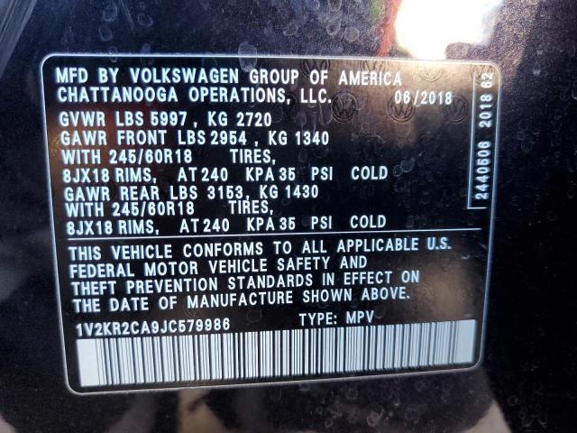 Photo 14 from auction – 2018 VOLKSWAGEN ATLAS SE with VIN 1V2KR2CA9JC579986