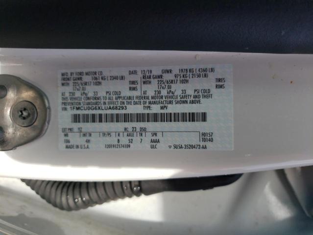 Photo 14 from auction – 2020 FORD ESCAPE SE with VIN 1FMCU0G6XLUA68293