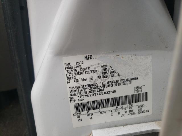 Photo 10 from auction – 2013 FORD F250 SUPER with VIN 1FT7W2BTXDEA32740