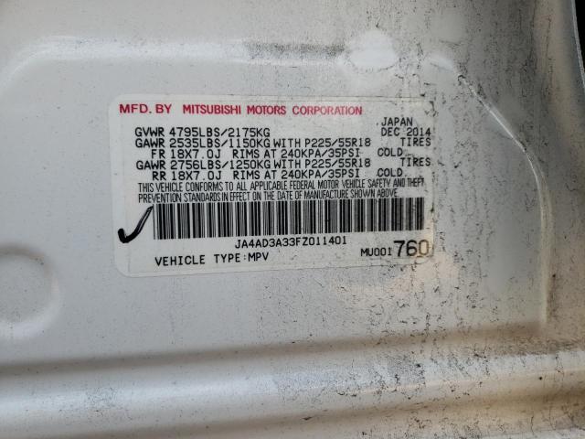 Photo 14 from auction – 2015 MITSUBISHI OUTLANDER with VIN JA4AD3A33FZ011401