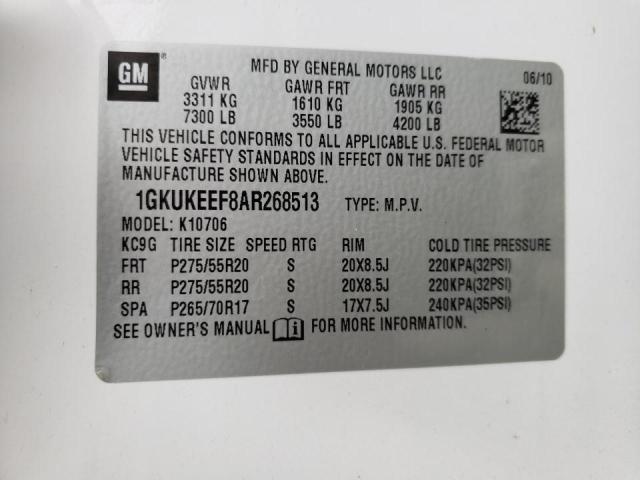 Photo 14 from auction – 2010 GMC YUKON DENA with VIN 1GKUKEEF8AR268513