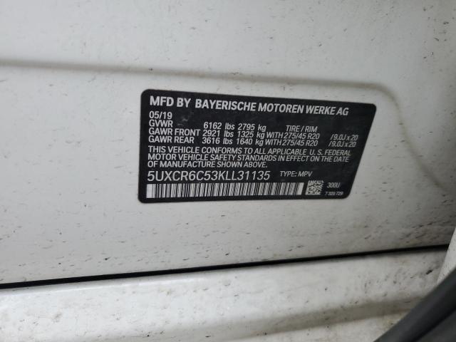 Photo 14 from auction – 2019 BMW X5 XDRIVE4 with VIN 5UXCR6C53KLL31135