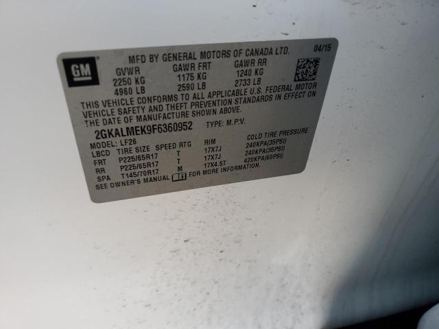 Photo 14 from auction – 2015 GMC TERRAIN SL with VIN 2GKALMEK9F6360952