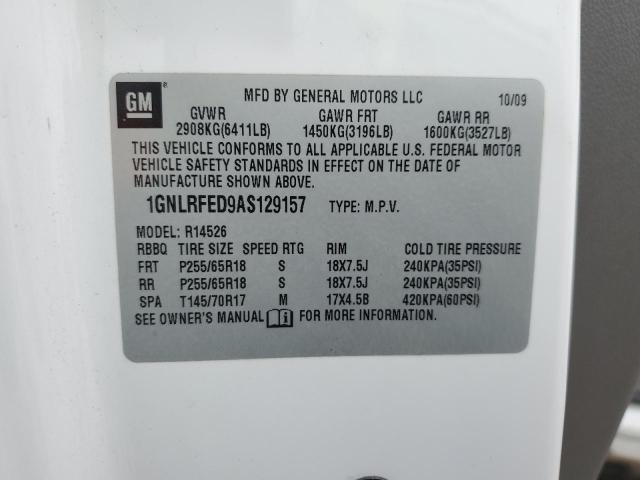 Photo 14 from auction – 2010 CHEVROLET TRAVERSE L with VIN 1GNLRFED9AS129157