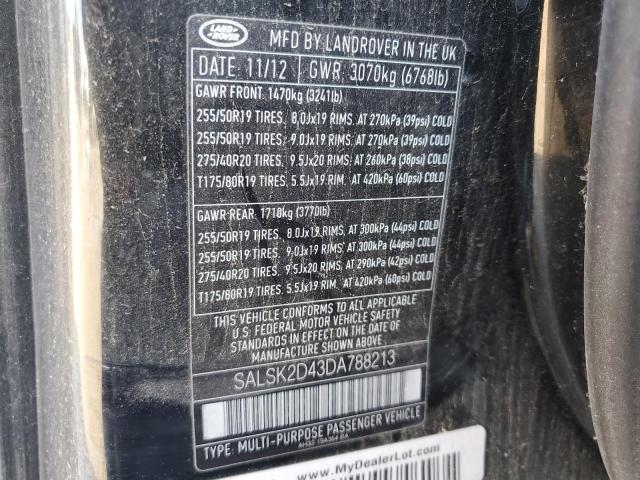 Photo 14 from auction – 2013 LAND ROVER RANGE ROVE with VIN SALSK2D43DA788213