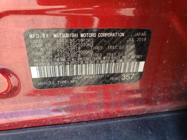 Photo 14 from auction – 2018 MITSUBISHI OUTLANDER with VIN JA4AP3AW4JU026111
