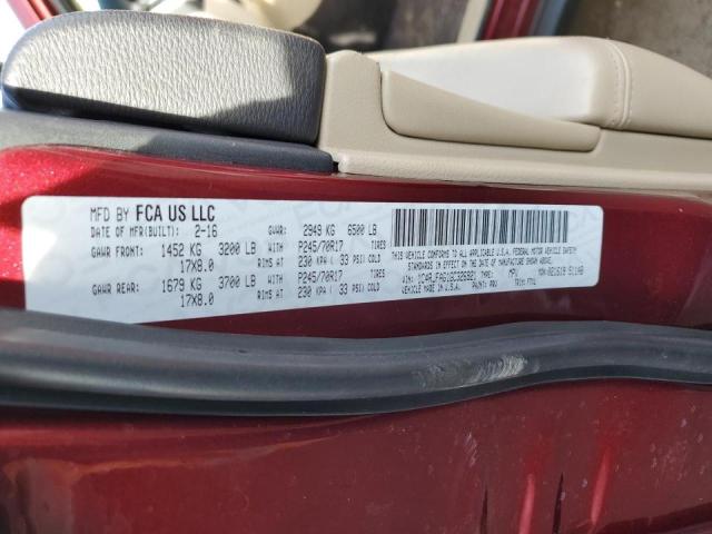 Photo 14 from auction – 2016 JEEP GRAND CHER with VIN 1C4RJFAG1GC326921