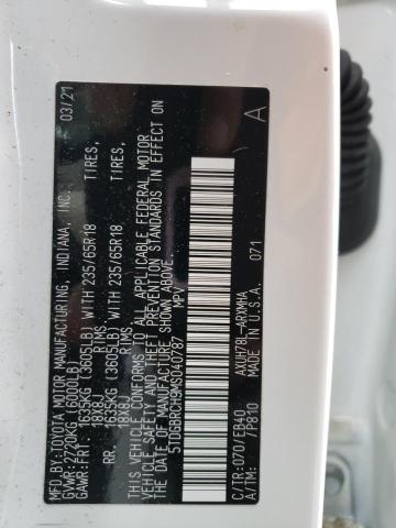 Photo 14 from auction – 2021 TOYOTA HIGHLANDER with VIN 5TDGBRCH9MS040787