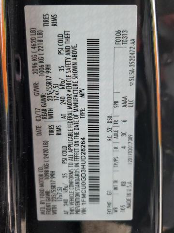 Photo 14 from auction – 2017 FORD ESCAPE SE with VIN 1FMCU0GD3HUD28264