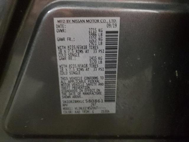 Photo 14 from auction – 2020 NISSAN PATHFINDER with VIN 5N1DR2BMXLC580861