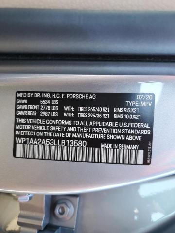 Photo 14 from auction – 2020 PORSCHE MACAN with VIN WP1AA2A53LLB13580